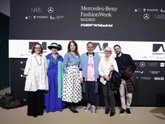 Foto: La artesana Susana Martín, embajadora de 'Aragón a Mano' en el desfile de Maison Mesa en la Mercedes-Benz Fashion Week