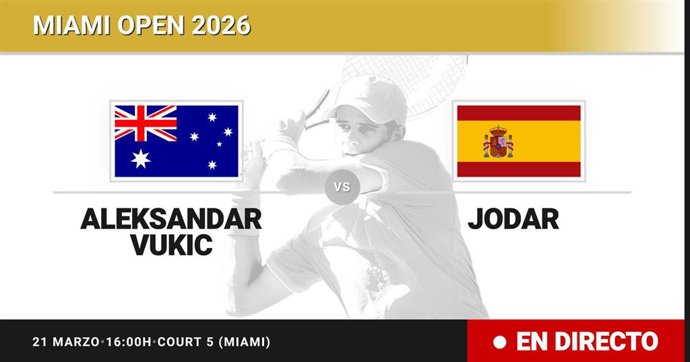 Aleksandar Vukic - Rafael Jodar: resumen y estadísticas del partido de Treintaidosavos de final de Miami Open