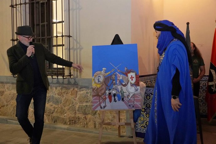 El alcalde de Santomera, Víctor Martínez, participó en la presentación del cartel junto a su autor, el reconocido dibujante José Manuel Puebla Ros