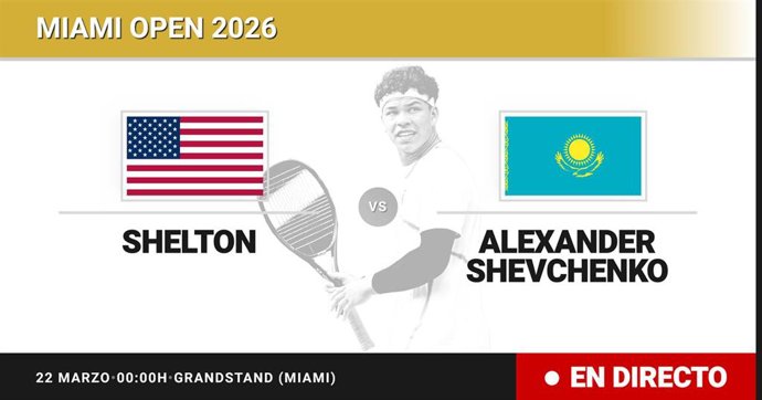 Ben Shelton - Alexander Shevchenko: resumen y estadísticas del partido de Treintaidosavos de final de Miami Open