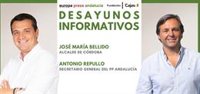 Repullo y Bellido participan este lunes en Córdoba en los desayunos informativos de Europa Press Andalucía