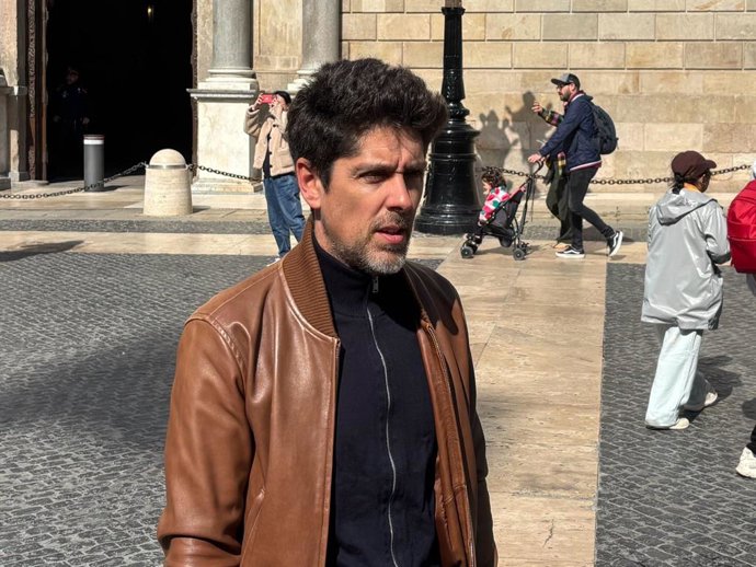 Imatge de David Cid (Comuns) a les declaracions.