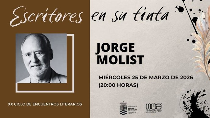 El reconocido autor Jorge Molist participará el próximo jueve en una nueva sesión del ciclo literario 'Escritores en su tinta'