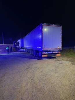 Control en el que se detuvo al camionero