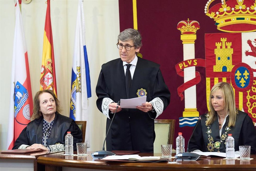 José Arsuaga, durante su toma de posesión como presidente del Tribunal Superior de Justicia de Cantabria (TSJC). Archivo