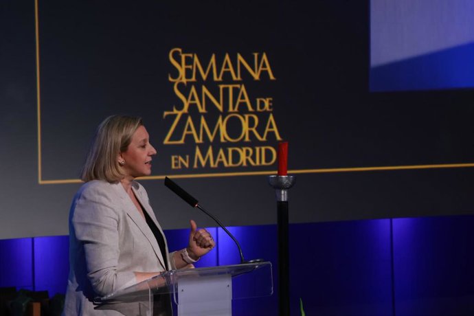 Isabel Blanco en el acto de la Semana Santa de Zamora en Madrid.