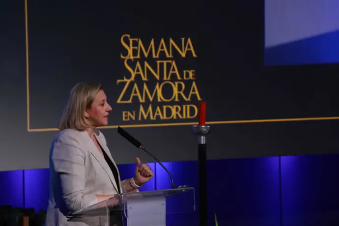 Isabel Blanco en el acto de la Semana Santa de Zamora en Madrid.