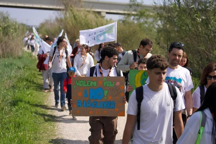 Imagen de la marcha por la paz organizada por Fundesplai