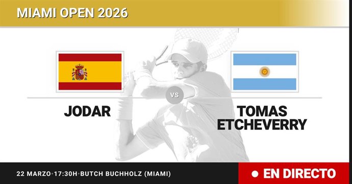 Rafael Jodar - Tomas Etcheverry: resumen y estadísticas del partido de Dieciseisavos de final de Miami Open