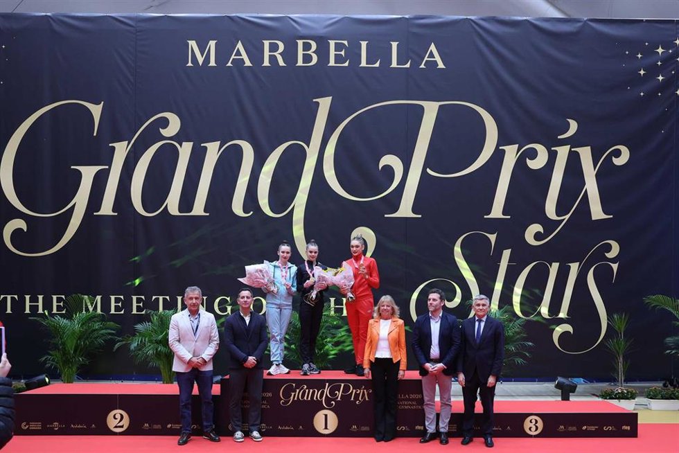 Podio del torneo Grand Prix de Marbella (Málaga).