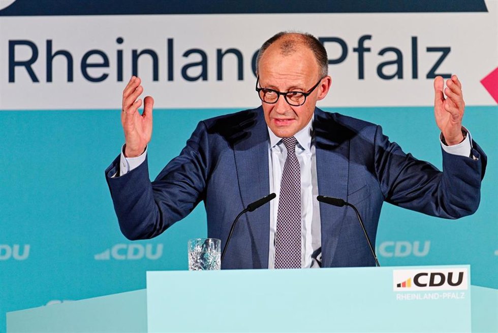 El canciller alemán, Friedrich Merz, en Bad Duerkheim