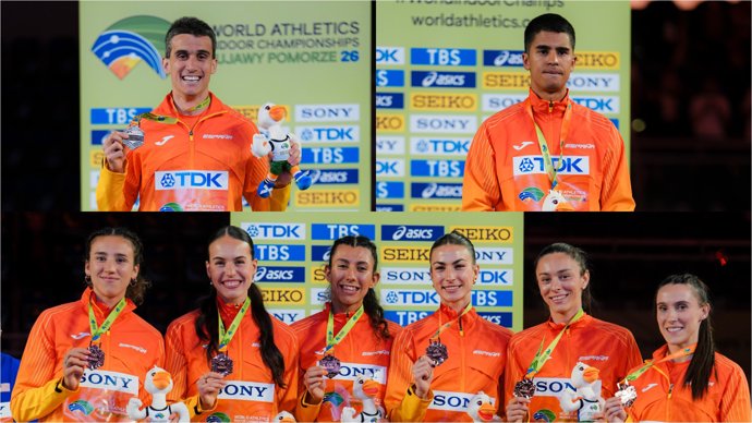 Mariano García, Attaoui y el 4x400 femenino, festival de medallas para España en el Mundial