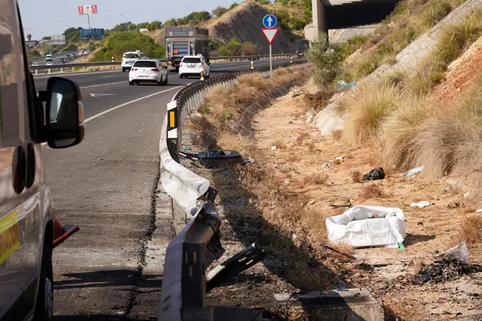 Lugar de un accidente de tráfico