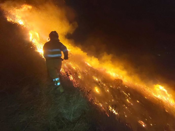 Incendio en La Cavada, Cantabria. Archivo
