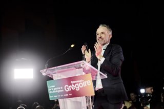 March 20, 2026, Paris, France: Socialist candidate for Mayor of Paris Emmanuel Gregoire speaks during a rally held in Paris on March 20, 2026, between the two rounds of France 2026 municipal elections.