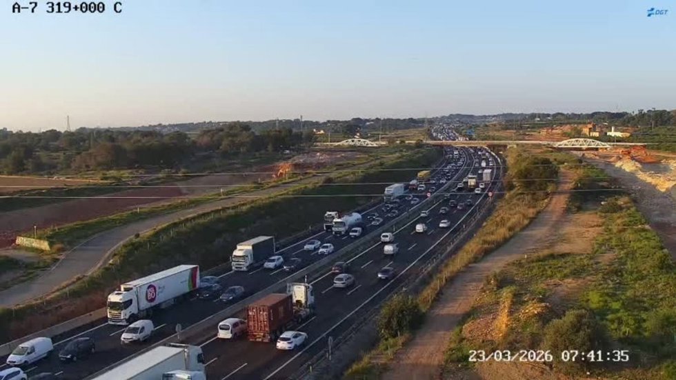 Accidente en la A-7, en Bétera