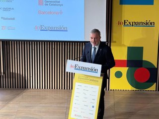 L'alcalde de Barcelona, Jaume Collboni, en el 'Gran Trobo Expansió Catalunya' d'aquest dilluns