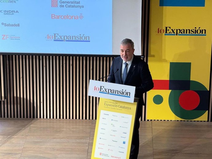 L'alcalde de Barcelona, Jaume Collboni, en el 'Gran Trobo Expansió Catalunya' d'aquest dilluns