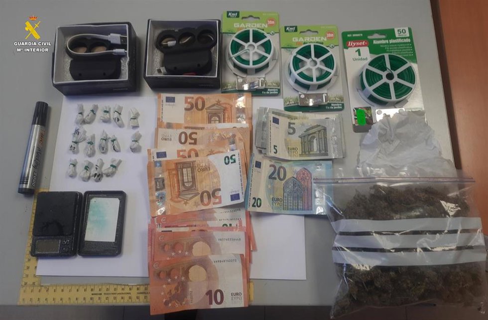 Material intervenido en la operación