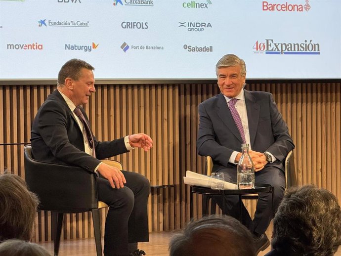 El president de Naturgy, Francisco Reynés, en el 'Gran Trobo Expansió Catalunya', organitzat aquest dilluns per Expansió en el Recinte Modernista de Sant Pau de Barcelona