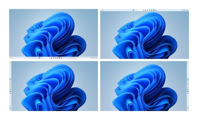 Personalização da barra de tarefas no Windows 11.