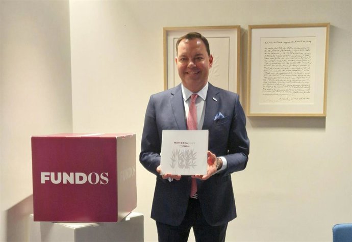 El director General de la Fundación Obra Social de Castilla y León (Fundos), José María Viejo, ha presentado este lunes la memoria de la entidad de 2025.
