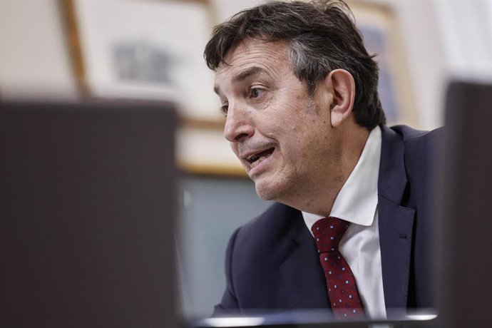 Archivo - El presidente de la CEV, Vicente Lafuente, durante una entrevista para Europa Press