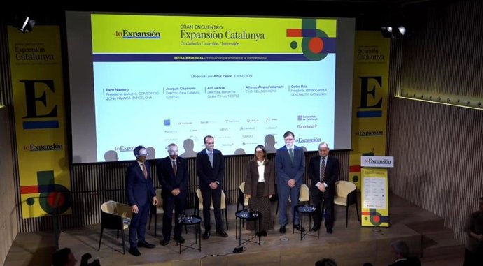 Taula rodona amb Navarro, Chamorro, Ochoa, Álvarez i Ruiz en el 'Gran Trobo Expansió Catalunya' aquest dilluns