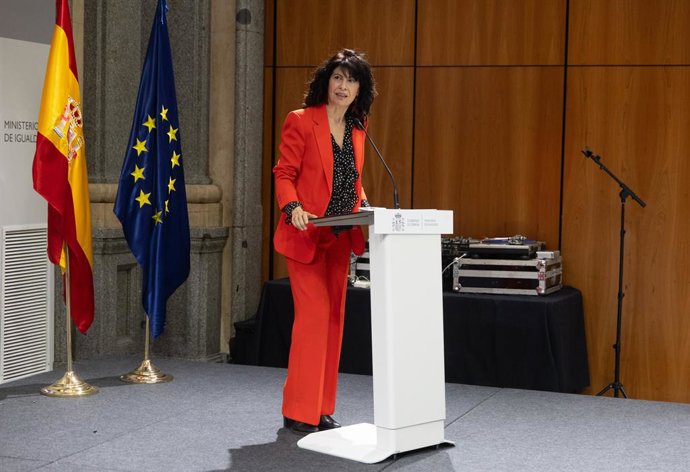 La ministra d'Igualtat, Ana Redondo, presenta la campanya institucional de sensibilització contra el racisme, a 19 de març del 2026, a Madrid (Espanya). 