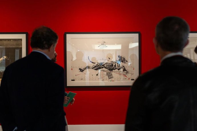 Una de las más de cincuenta obras de la 'Vladimir Velickovic. Huida, vértigo y caída'.