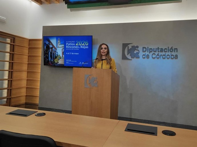 La delegada de Turismo de la Diputación de Córdoba, Narci Ruiz, en rueda de prensa.