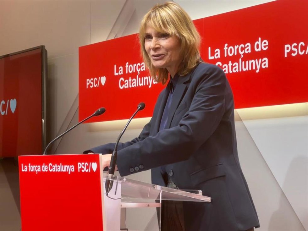 La viceprimera secretaria y portavoz del PSC, Lluïsa Moret