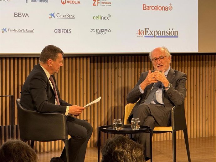 El presidente de Repsol, Antonio Brufau, en una entrevista en el 'Gran Encuentro Expansión Catalunya' este lunes