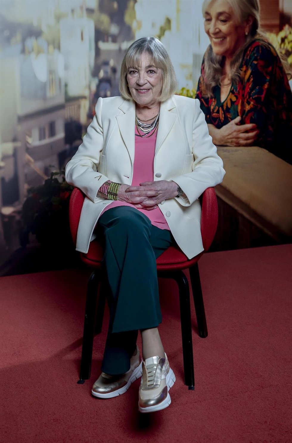 La actriz Carmen Maura durante una entrevista, en el Hotel Barceló Torre, a 23 de marzo de 2026, en Madrid (España). La película Calle Málaga, que se estrena en cines el próximo 1 de abril, cuenta la historia de María Ángeles, una mujer de 79 años que