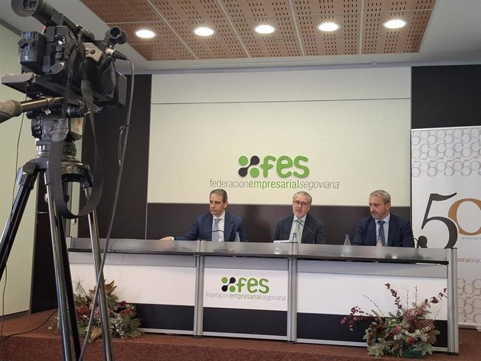 Los empresarios Juan Luis Yagüe (Aese), Andrés Ortega (FES) y Andrés Gómez.