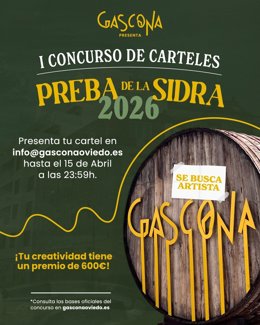 Anuncio del primer Concurso de Carteles anunciadores de la XXVI Preba de la Sidra.