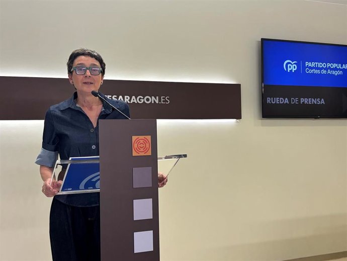 La portavoz del PP en las Cortes de Aragón, Ana Marín.