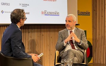 El presidente y consejero delegado de Aena, Maurici Lucena, en el 'Gran Encuentro Expansión Catalunya' en el Recinto de Sant Pau de Barcelona.