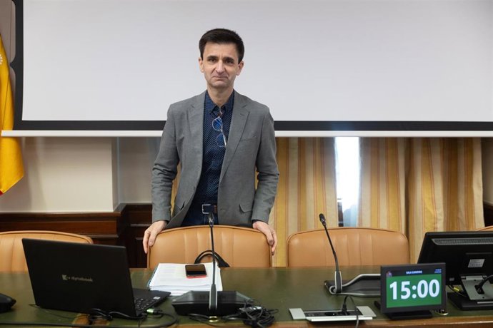 El presidente del Consejo de Administración de la Corporación RTVE, José Pablo López Sánchez, comparece de forma periódica ante la Comisión Mixta de Control Parlamentario de la Corporación RTVE y sus Sociedades para la contestación de preguntas, a 23 de m