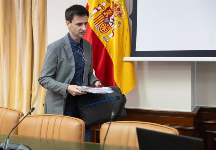 El presidente del Consejo de Administración de la Corporación RTVE, José Pablo López Sánchez, comparece de forma periódica ante la Comisión Mixta de Control Parlamentario de la Corporación RTVE y sus Sociedades para la contestación de preguntas, a 23 de m