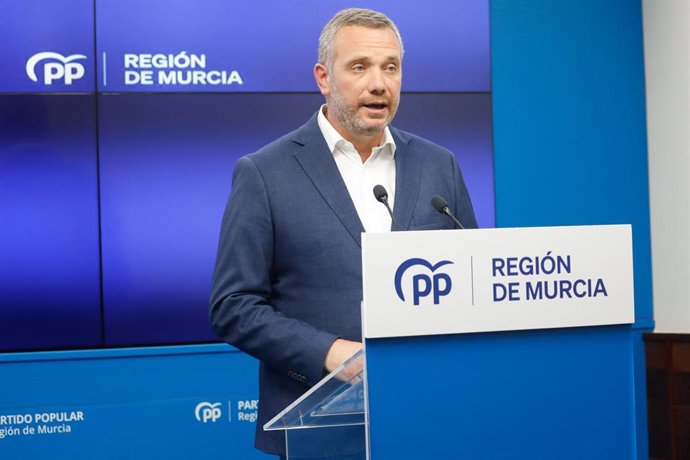Archivo - El vicesecretario de Organización del PP de la Región de Murcia, Joaquín Segado