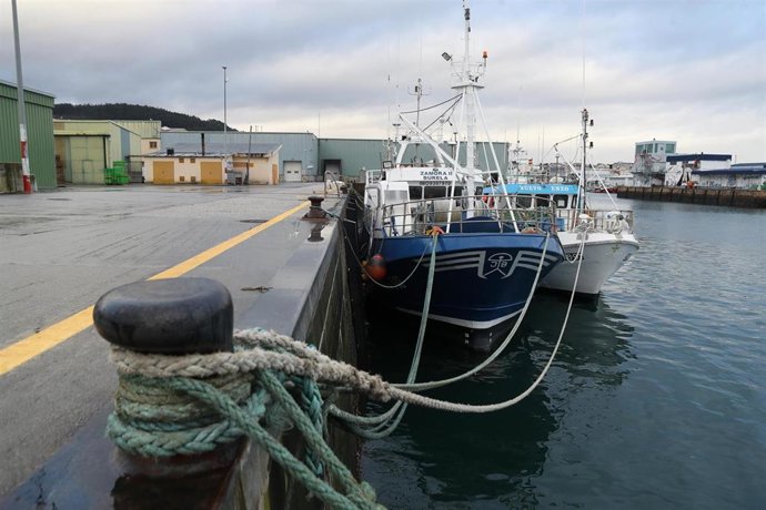 Archivo - Un pesquero amarra durante la protesta de la flota pesquera de bajura, a 19 de enero de 2026, en Burela, Lugo, Galicia (España). La flota de pesca de bajura comienza un paro indefinido para protestar contra la nueva normativa europea que obliga 