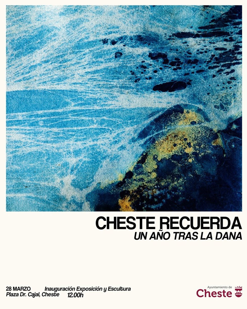 Cartel del acto 'Cheste recuerda. Un año tras la DANA'