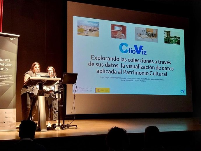 Las investigadoras Laya Targa y Esperanza Villuendas presenten el proyecto ClioViz en el V Congreso Iberoamericano de Investigaciones en Conservación del Patrimonio (Valencia, del 16 al 19 de octubre de 2024).