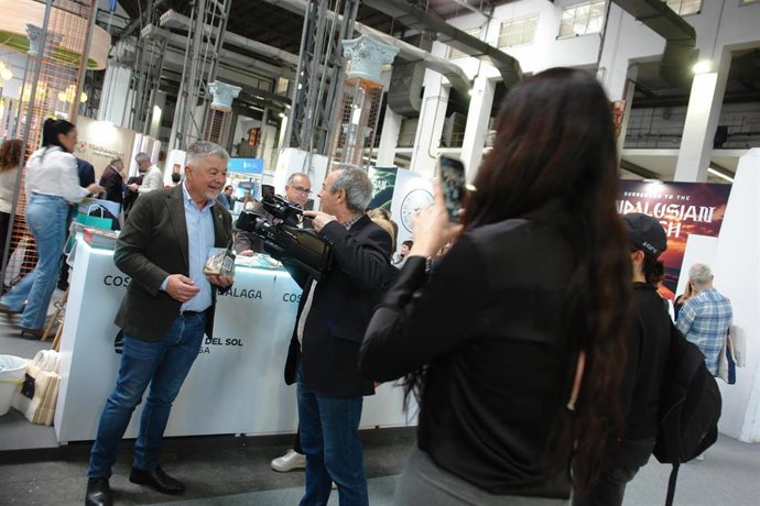 El presidente del organismo mancomunado, Jorge Martín, en el salón del turismo B-Travel.
