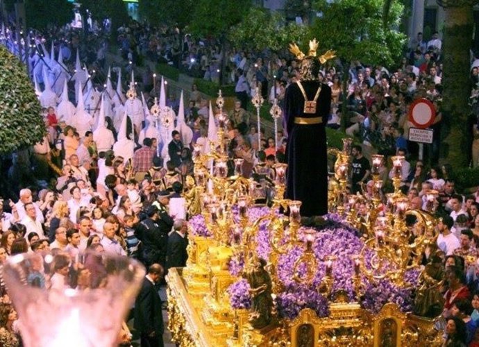 Jesús Cautivo y Rescatado de Alcalá en su paso procesional.