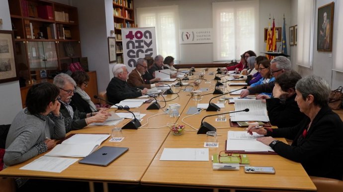 Imagen del pleno de marzo 2026 del Consell Valencià de Cultura (CVC).