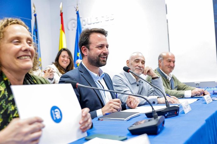El presidente del PP de Asturias, Álvaro Queipo, durante el Comité Ejecutivo Autonómico del PP.