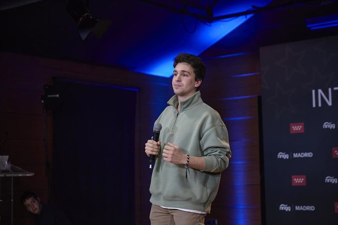 El presidente de la organización juvenil, Ignacio Dancausa, interviene durante la clausura la II Jornada Interuniversitaria de Nuevas Generaciones del PP de Madrid