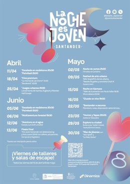 La edición de primavera de 'La Noche es Joven' ofrecerá más de 70 propuestas de ocio
